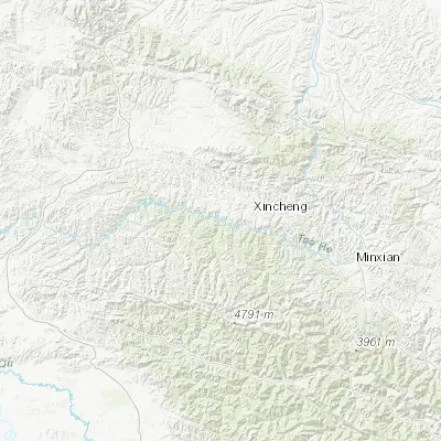Map showing location of Ka'erqin (34.608690, 103.352920)