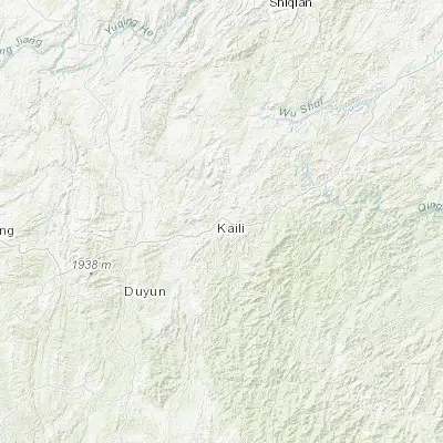 Map showing location of Kaili (26.585830, 107.979720)