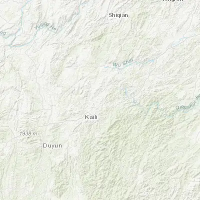 Map showing location of Kaitang (26.720280, 108.129720)