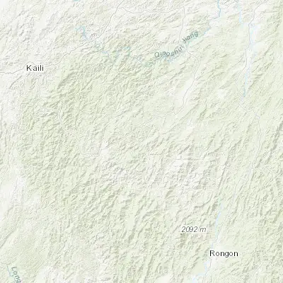 Map showing location of Koujiang (26.043330, 108.862500)