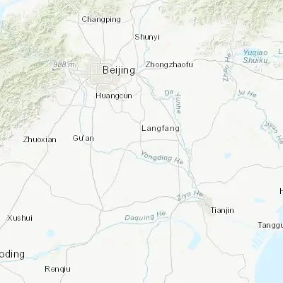 Map showing location of Langfang (39.509720, 116.694720)