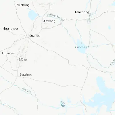 Map showing location of Lanshan (33.936110, 117.725000)