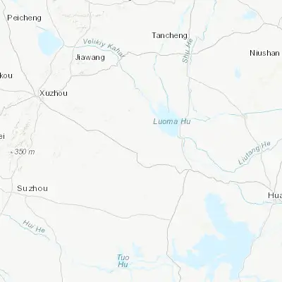Map showing location of Liangji (33.963890, 117.969440)