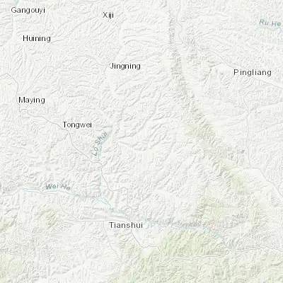Map showing location of Liangshan (35.073190, 105.974000)