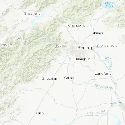 Map showing location of Liangxiang (39.735980, 116.132950)