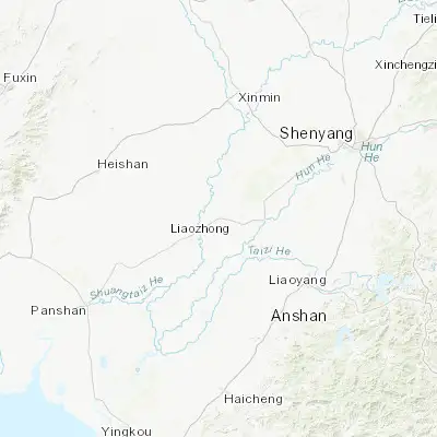Map showing location of Liaozhong (41.506110, 122.724170)