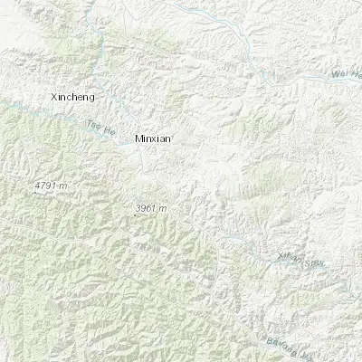Map showing location of Lichuan Zhen (34.248450, 104.319470)