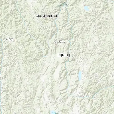 Map showing location of Lijiang (26.868790, 100.220720)