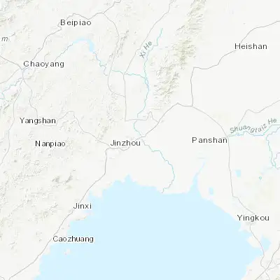 Map showing location of Linghai (41.165280, 121.366670)