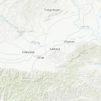 Map showing location of Lintong (34.378030, 109.208920)