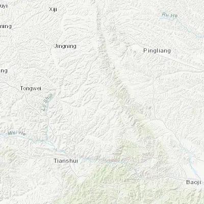Map showing location of Liubao (35.058230, 106.235310)