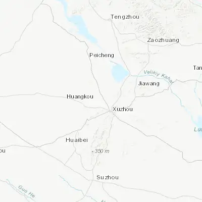 Map showing location of Liuji (34.358330, 117.052780)