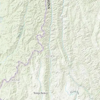 Map showing location of Liuku (25.850500, 98.855670)