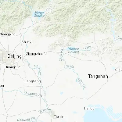 Map showing location of Liuzikou (39.870280, 117.346670)