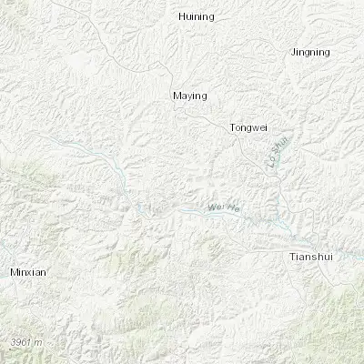 Map showing location of Lixin (34.912220, 105.080560)