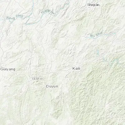 Map showing location of Lushan (26.650000, 107.783330)