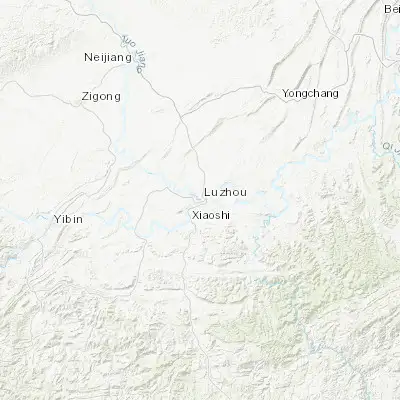 Map showing location of Luzhou (28.890300, 105.425750)