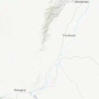 Map showing location of Minning (38.248700, 105.970680)