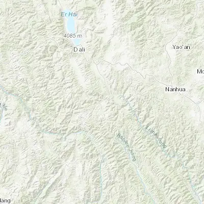 Map showing location of Nanjian (25.044930, 100.514370)