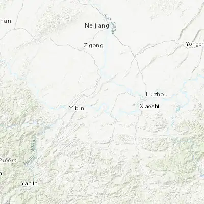 Map showing location of Nanxi (28.842090, 104.979580)