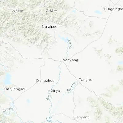 Map showing location of Nanyang (32.994720, 112.532780)