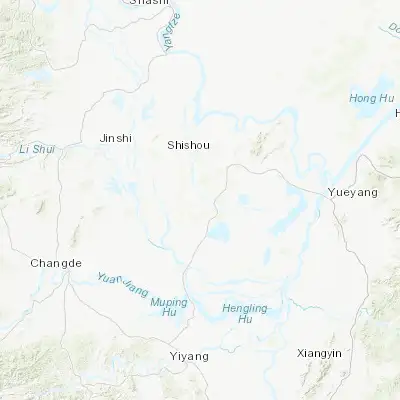 Map showing location of Nanzhou (29.359550, 112.402430)