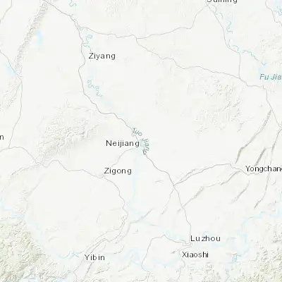 Map showing location of Neijiang (29.583540, 105.062160)