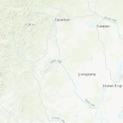Map showing location of Nianzishan (47.516670, 122.883330)