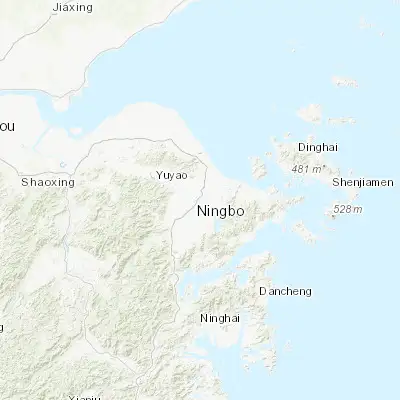 Map showing location of Ningbo (29.878190, 121.549450)