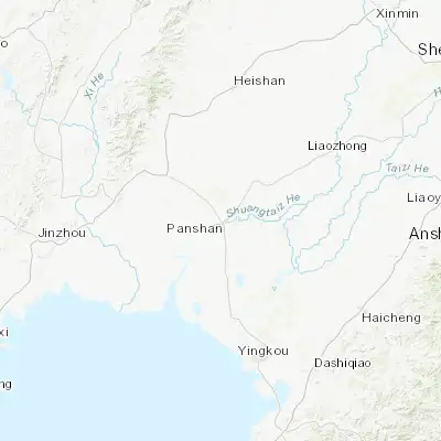 Map showing location of Panshan (41.188060, 122.049440)