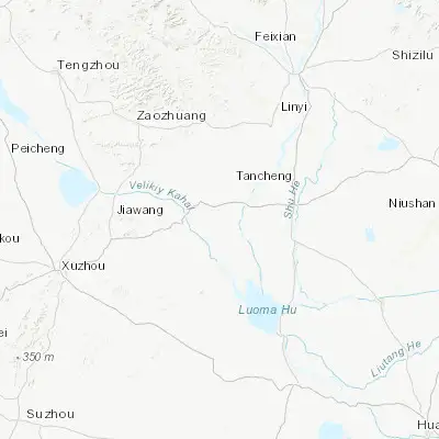 Map showing location of Picheng (34.466670, 117.966670)