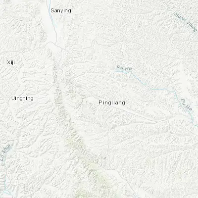 Map showing location of Pingliang (35.539170, 106.686110)