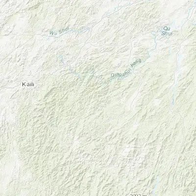 Map showing location of Pingzhai (26.416670, 108.816670)