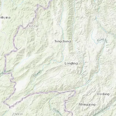 Map showing location of Puchuan (24.703100, 98.570070)