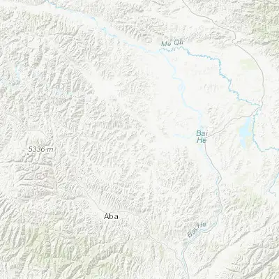 Map showing location of Qihama (33.381320, 101.985510)