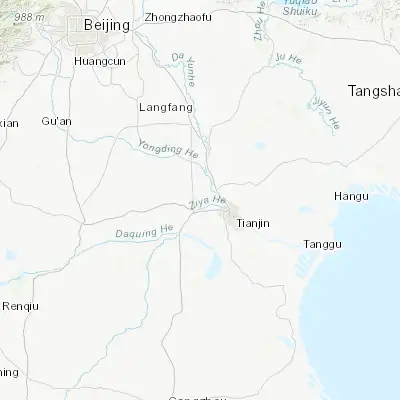 Map showing location of Qingguang (39.198830, 117.033140)
