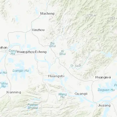 Map showing location of Qingquan (30.451130, 115.255930)