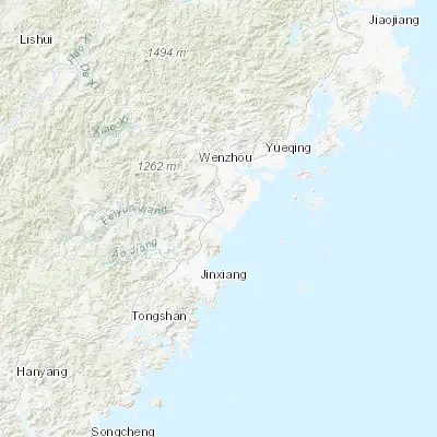 Map showing location of Rui’an (27.776050, 120.658590)
