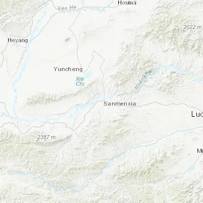 Map showing location of Sanmenxia (34.774720, 111.181390)