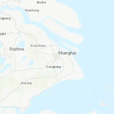 Map showing location of Shanghai (31.222220, 121.458060)