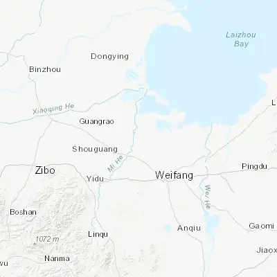 Map showing location of Shangkou (36.965560, 118.883060)