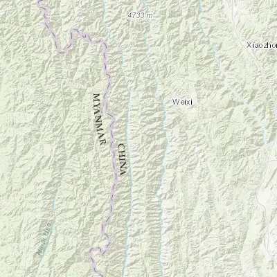 Map showing location of Shangpa (26.919480, 98.951580)