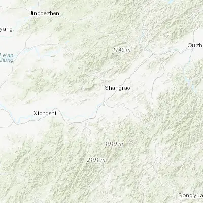Map showing location of Shangrao (28.451790, 117.942870)