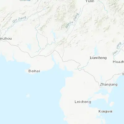 Map showing location of Shankou (21.600000, 109.716670)