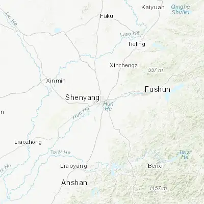 Map showing location of Shenyang (41.792220, 123.432780)