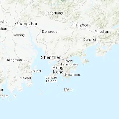 Map showing location of Shenzhen (22.545540, 114.068300)