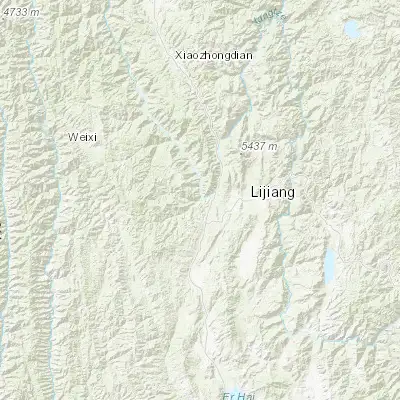 Map showing location of Shigu (26.868520, 99.956280)