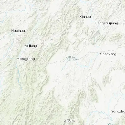 Map showing location of Shijiang (27.081940, 110.793330)