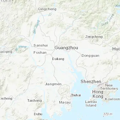 Map showing location of Shiqiao (22.946400, 113.357690)