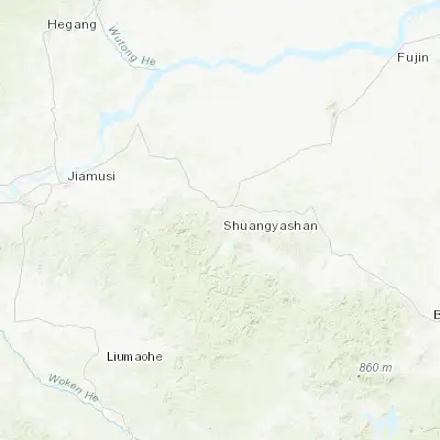Map showing location of Shuangyashan (46.676860, 131.132730)